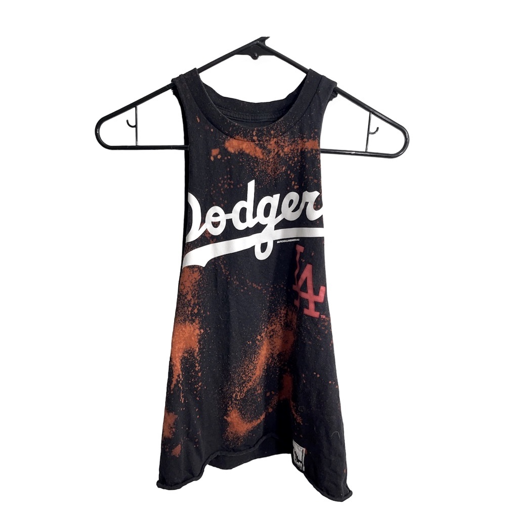 Bleached Distressed LA Dodgers Tank Top